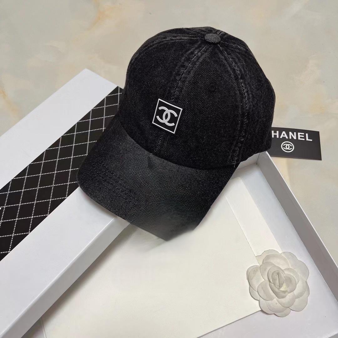 CHANEL グレー キャップ ココマーク