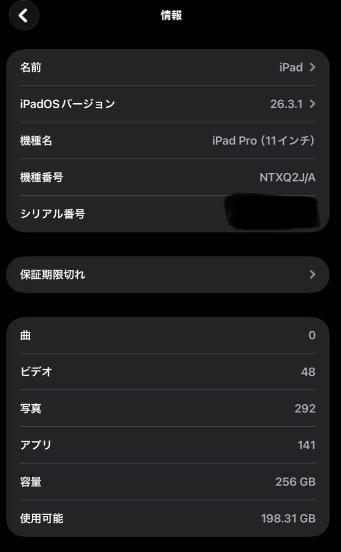 iPad Pro (第4世代) 11インチ スペースグレー