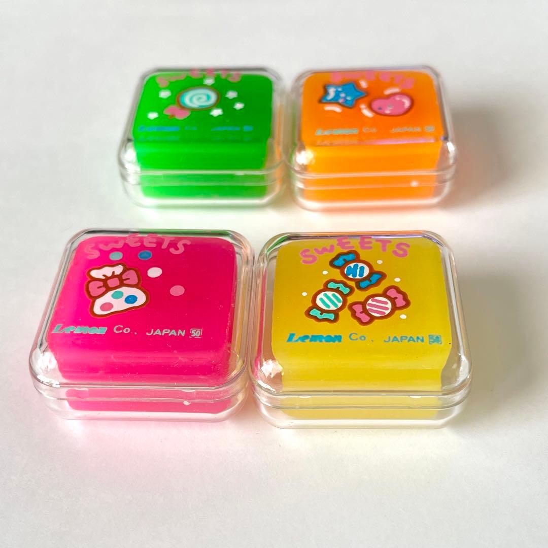 昭和レトロ　ケース入りキャンディー消しゴム　80年代ファンシー　おままごと文具