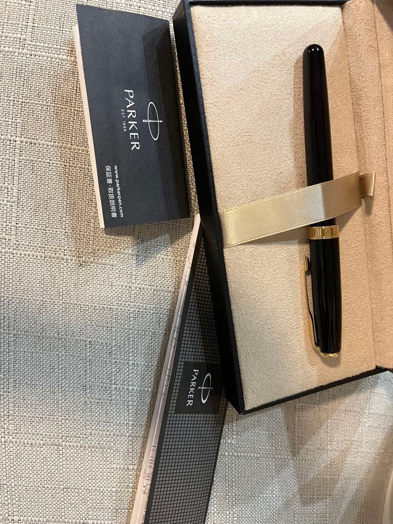 Parker パーカー　万年筆 黒　18k750 インクカードリッジ付