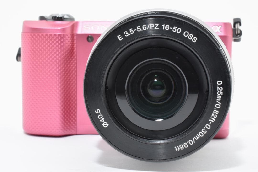 《 ショット極少 》　ソニー　SONY α5000 レンズキット ピンク SD付