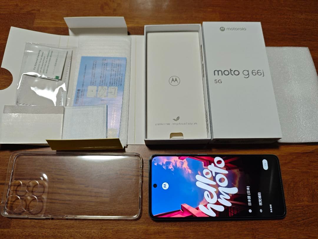 motorola moto g 66j 5G 美品 クリアケース フィルム付き