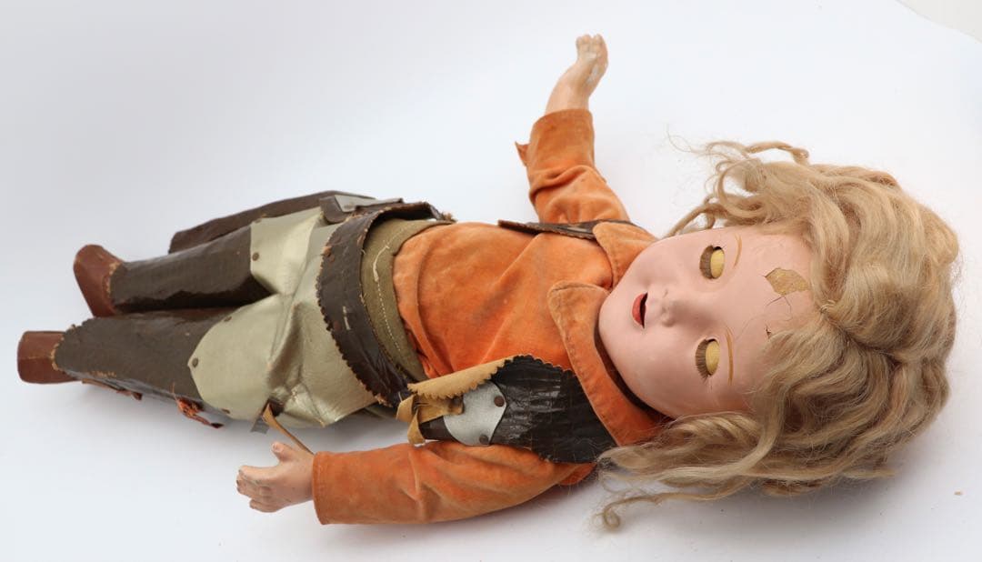 ビンテージ ・コンポジション・シャーリー・テンプル.ウエスタンスタイル約60cm