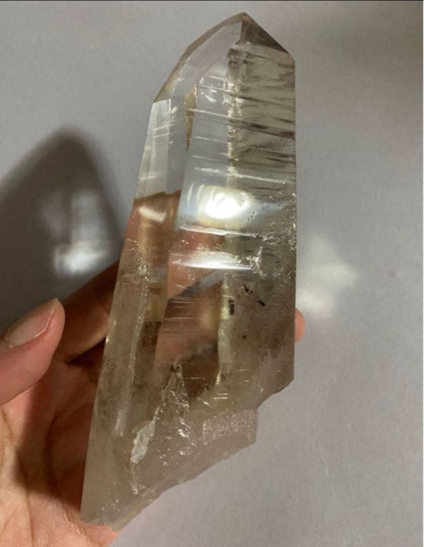 天然石　レムリアン　ライトスモーキークォーツ　水晶　原石　ポイント　ツーソン