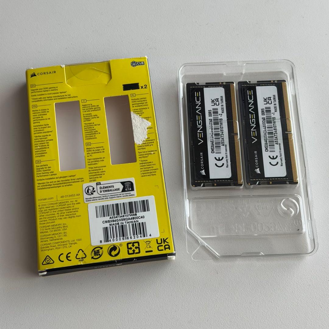 メモリー CORSAIR VENGEANCE SODIMM DDR5 64GB