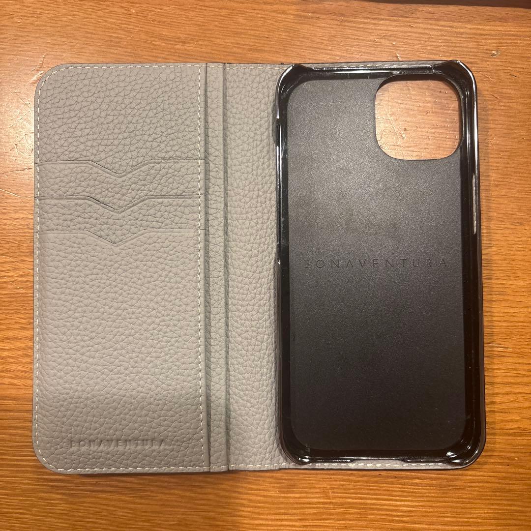 Bonaventura 手帳型ケース グレー iPhone14