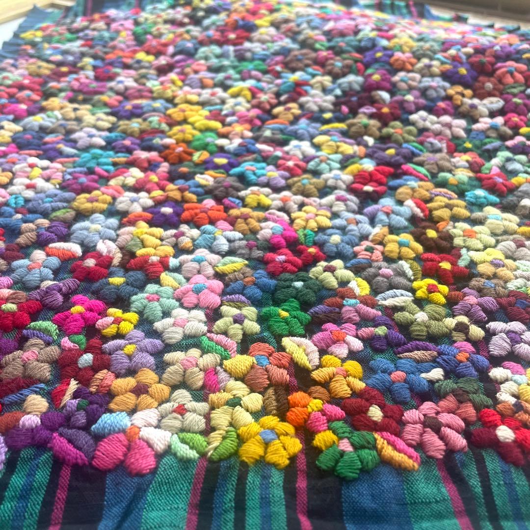 【 La Renaissance 】会津木綿 咲き誇る小花 仏愛刺繍 聖遺物