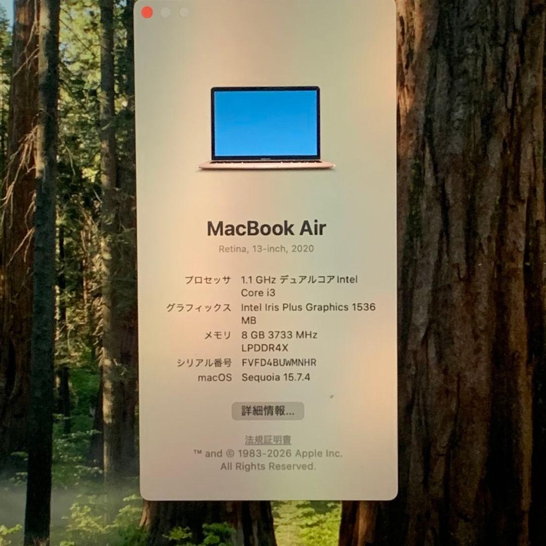MacBook Air 2020 メモリ8GB ローズゴールド パソコン PC