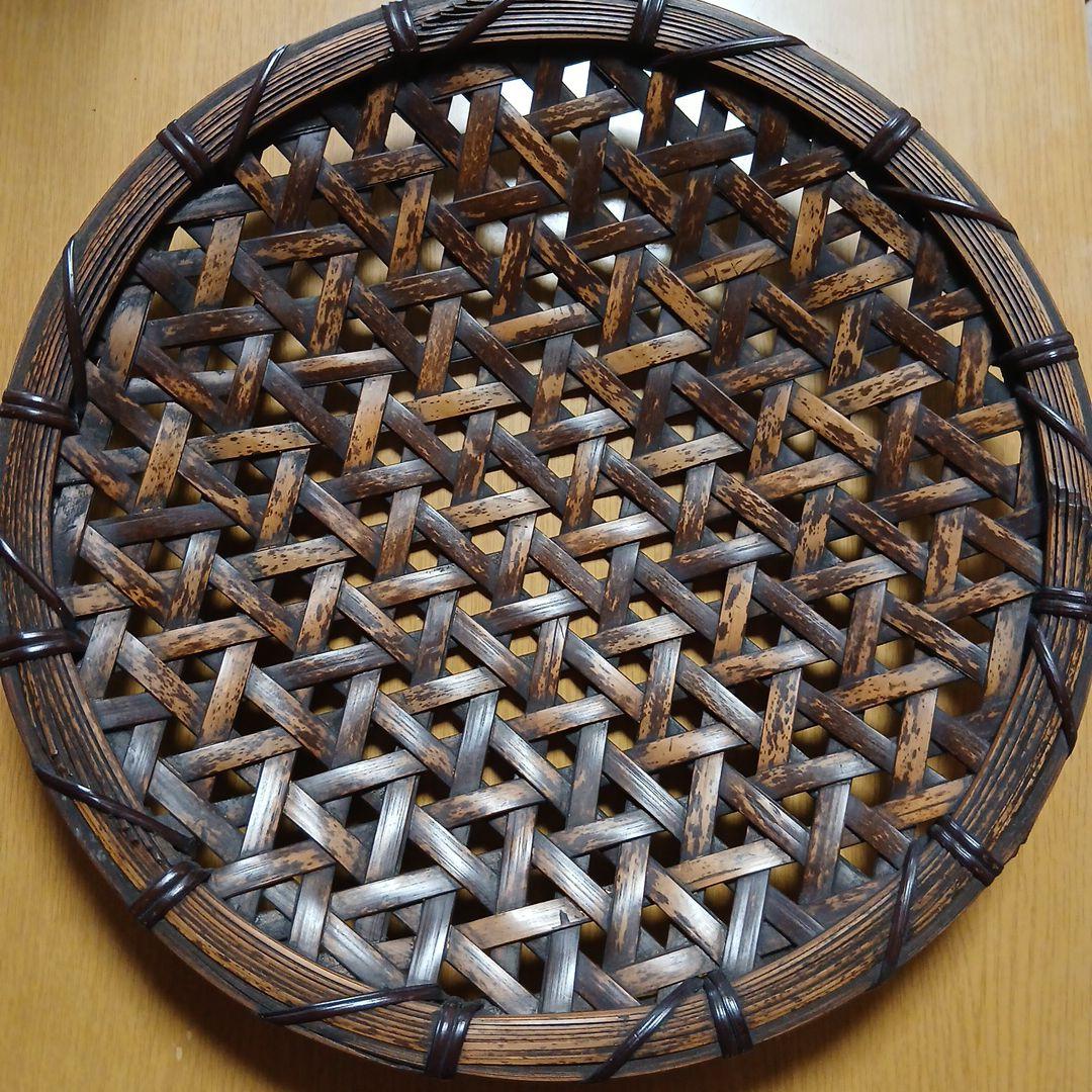 値下げ中！工芸品　土佐の虎斑竹 竹かご