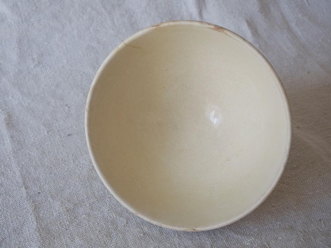 ロココ様式 花文様のカフェオレボウル 13.4cm 民藝 古陶 南欧 /K445