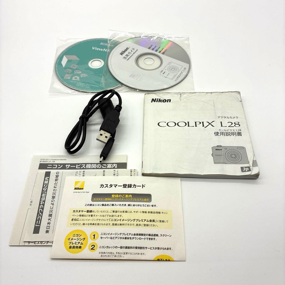 美品 Nikon ニコン COOLPIX クールピクス L28 単三電池使用