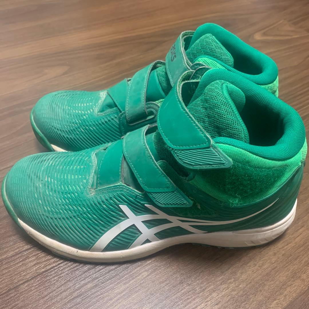 ASICS 緑色 ハイカット安全靴　cp120　限定カラー