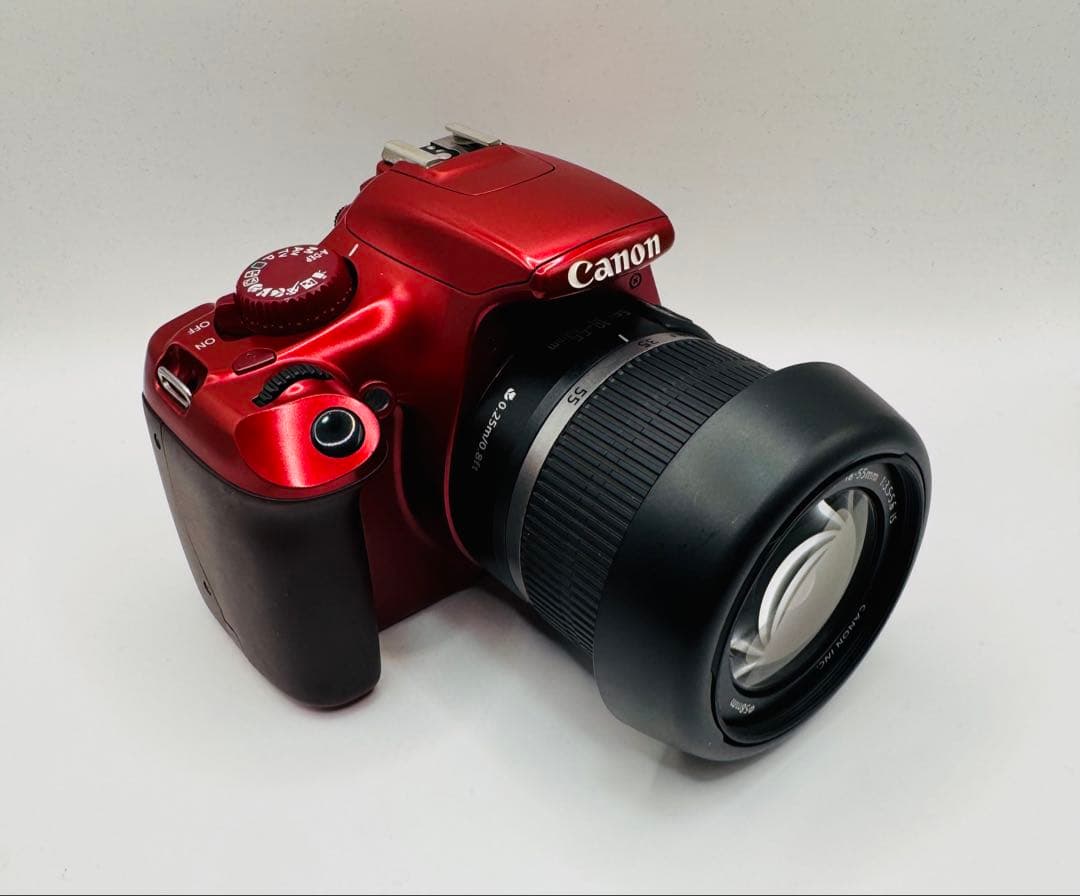 Canon キヤノン EOS Kiss X50 レッド EF-Sレンズ2本付き
