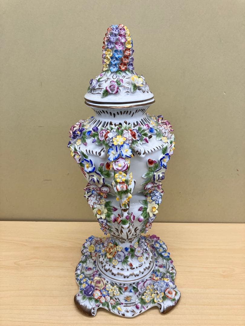 アンティーク　porcelain 陶器　ポプリポット　ボンボニエ