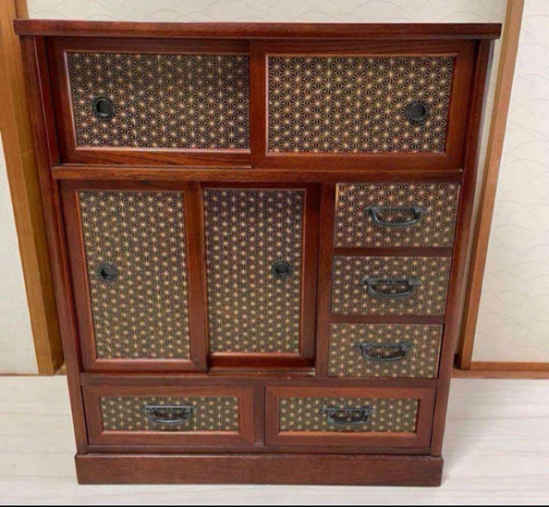 【処分SALE】箱根寄木細工　いづみや　からくり箪笥　小寄木　箱根