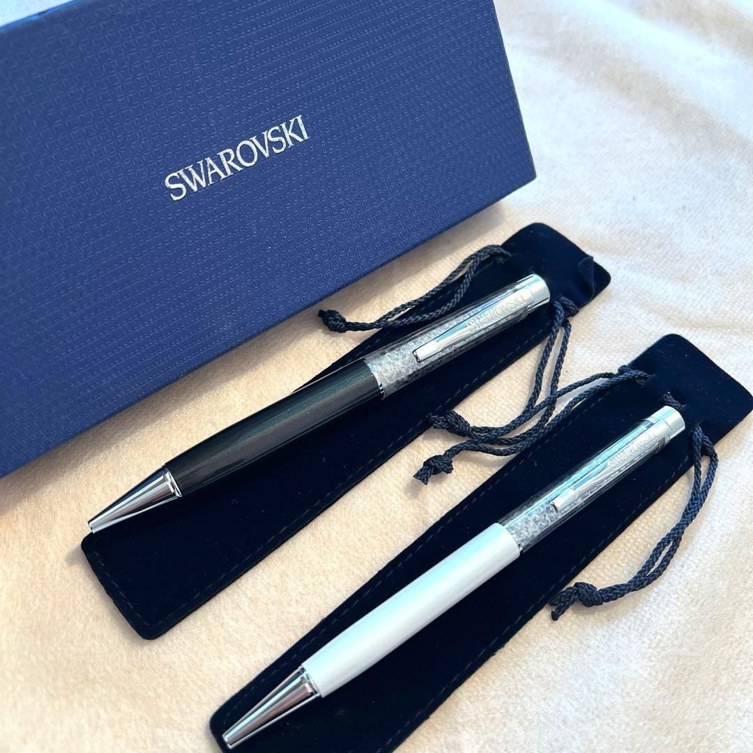 【美品袋箱付】SWAROVSKI クリスタル入ボールペン