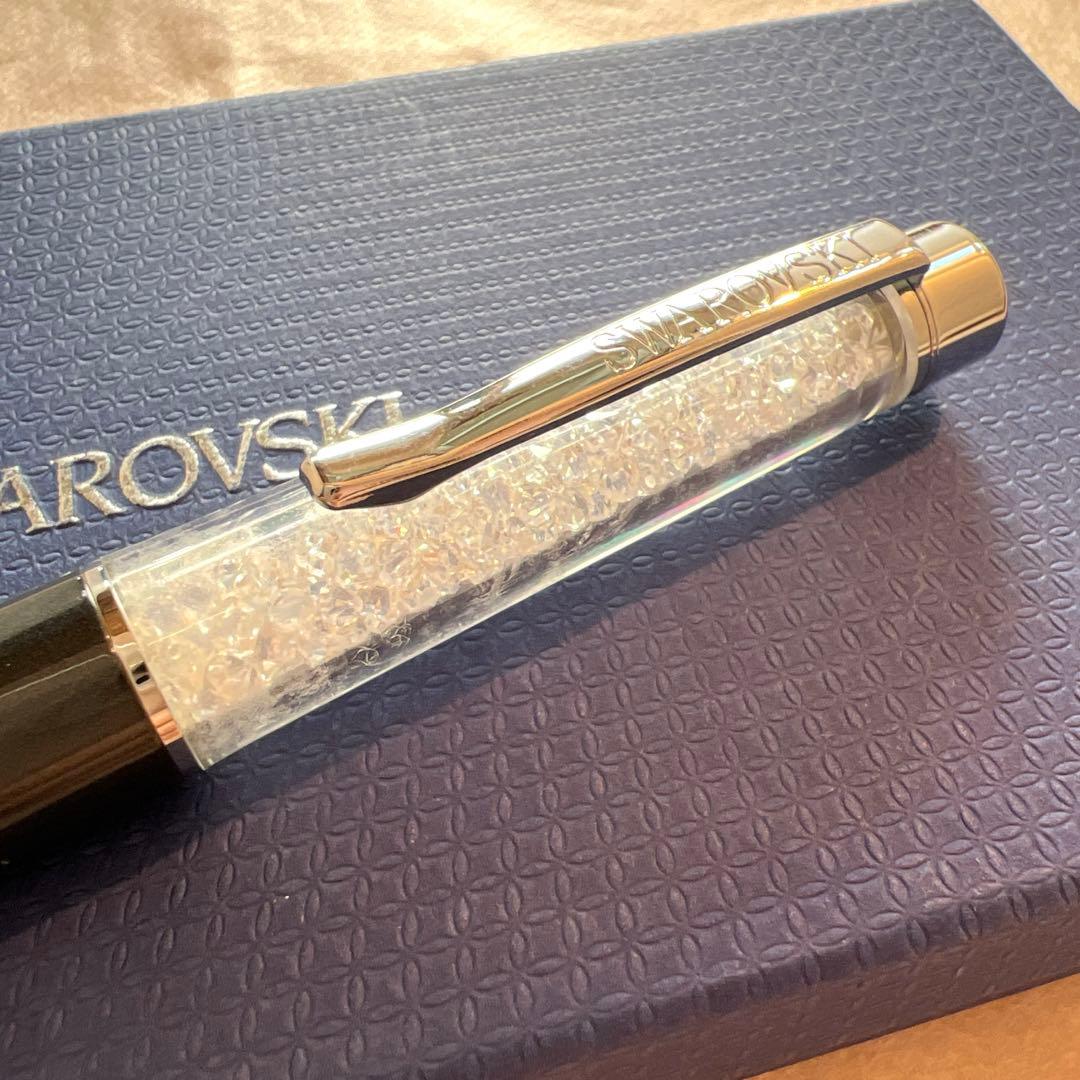 【美品袋箱付】SWAROVSKI クリスタル入ボールペン