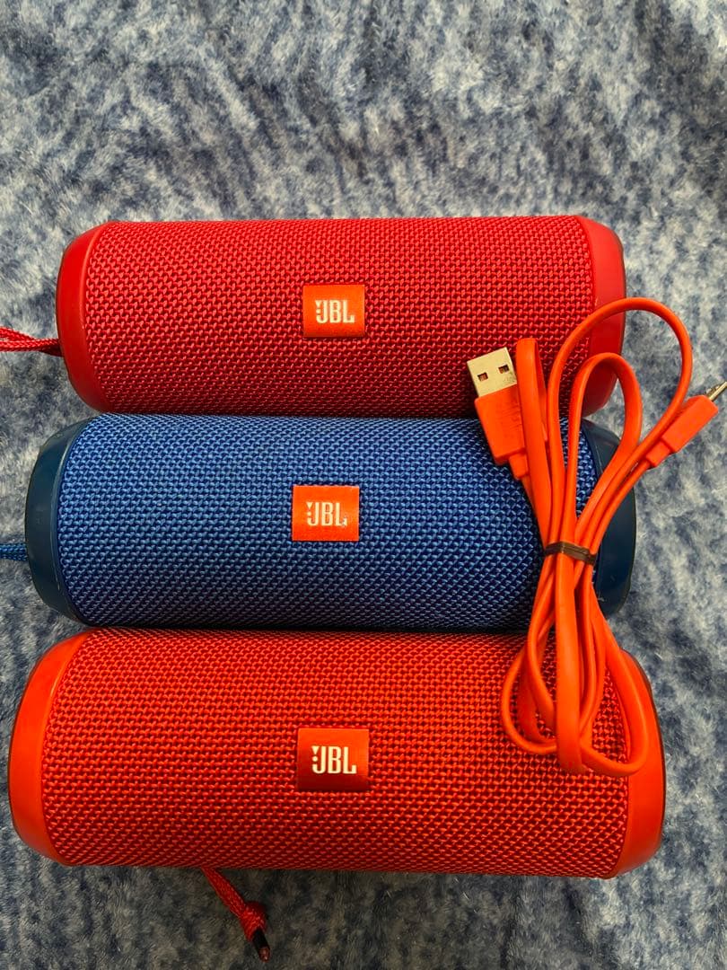 あ*い様 JBL ワイヤレススピーカー 青 赤オレンジ3台セットおまけ付きジャン