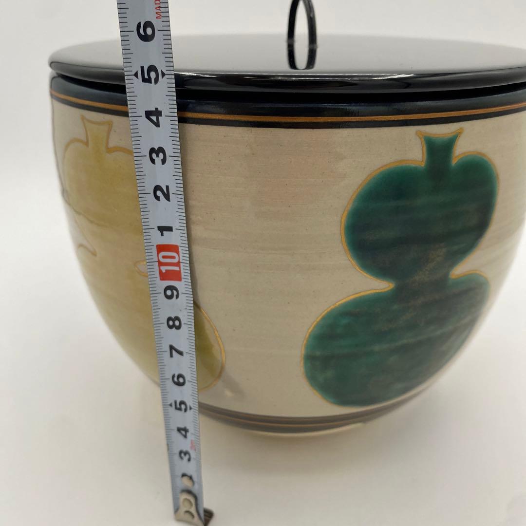 w644　水指　仁清六瓢　森岡嘉祥　茶道具　古物