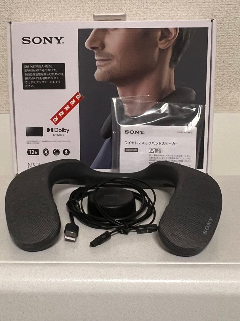 ソニー(SONY)ワイヤレスネックバンドスピーカー SRS-NS7 中古品-美品