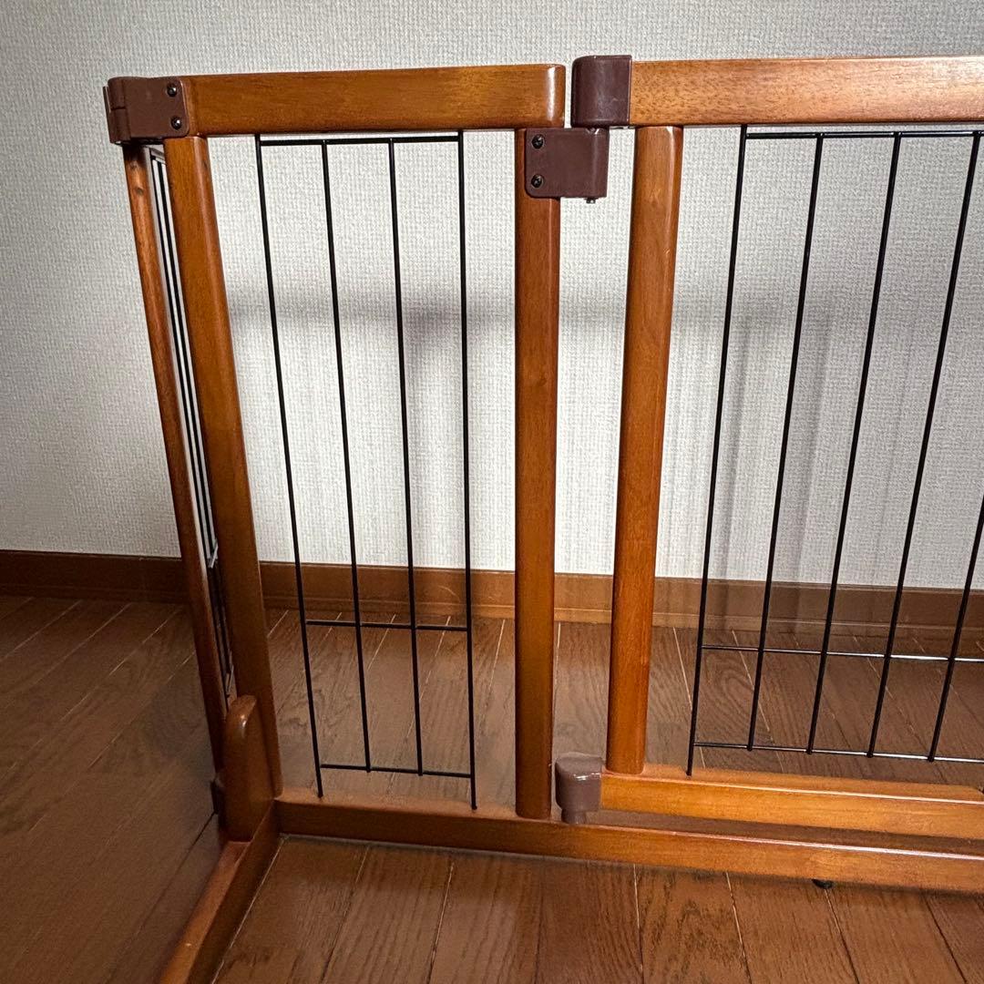 リッチェル　木製折りたたみ式犬用ゲートMサイズ