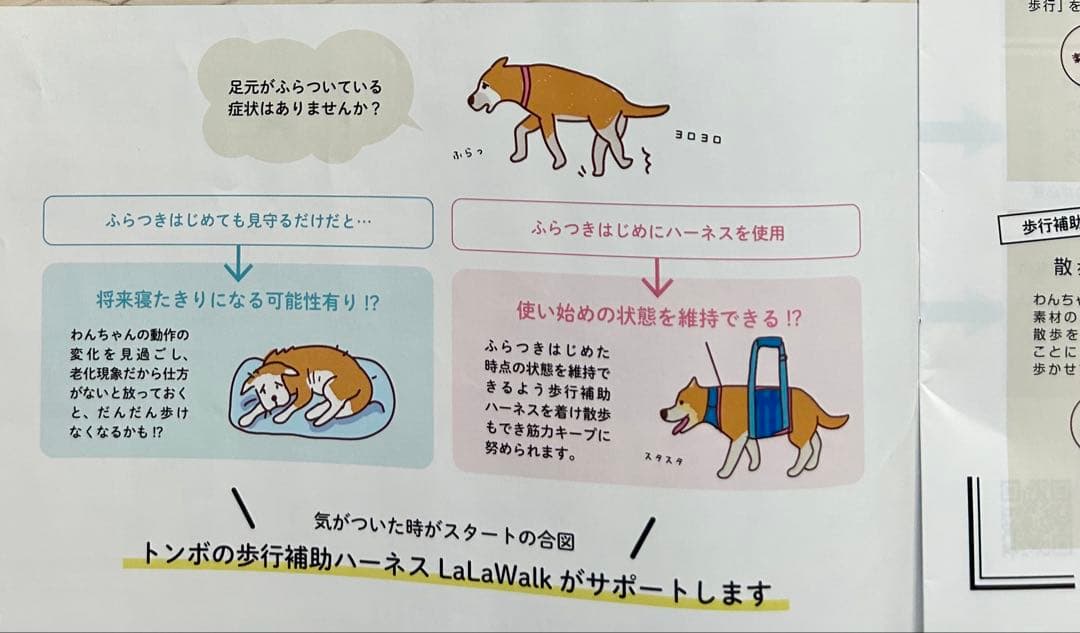 歩行補助ハーネス LaLaWalk 中型犬 定価13,800円