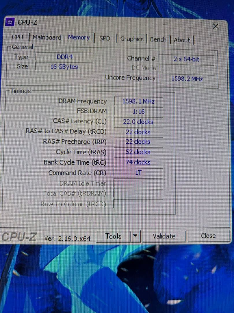 DDR4 8GB×2枚　DDR4-3200 SP008GBLFU320B02