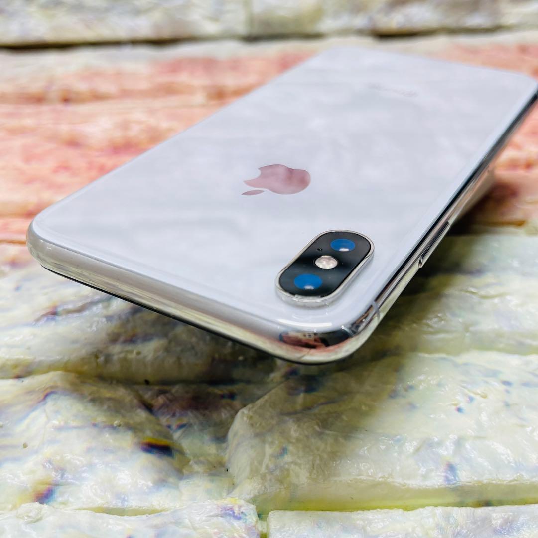 SIMフリー iPhoneX 64GB シルバー 新品バッテリ－