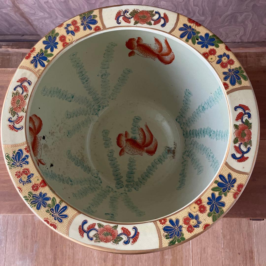 十錦火鉢 金魚鉢 レトロ
