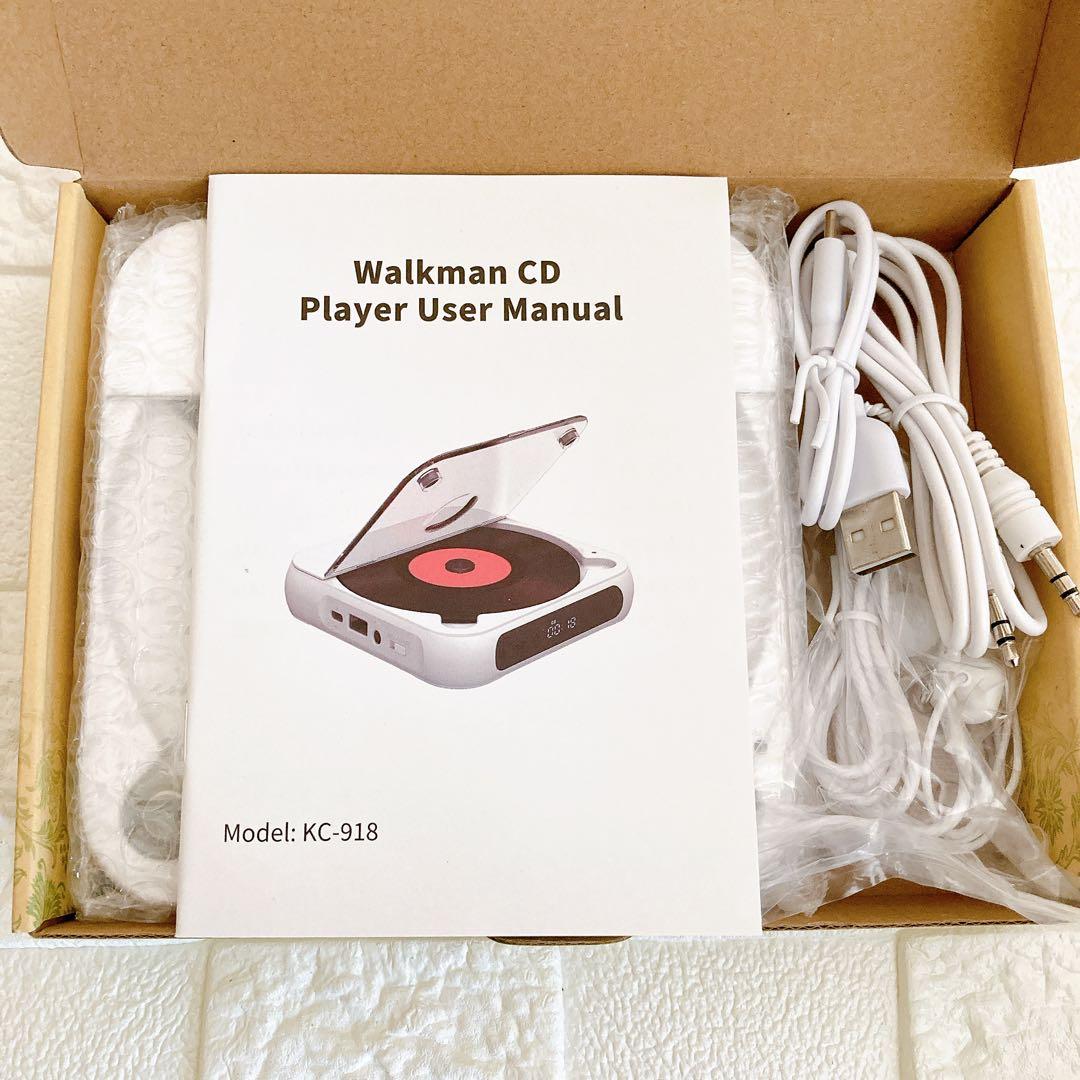 CDプレーヤー Bluetooth ポータブル 小型 AUX　CD