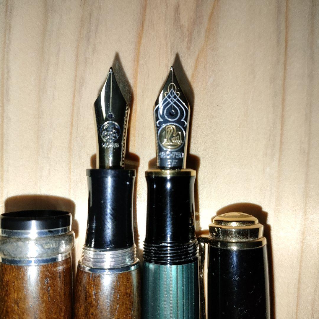 14金　木軸　ボック　シルバー　万年筆　fountain pen