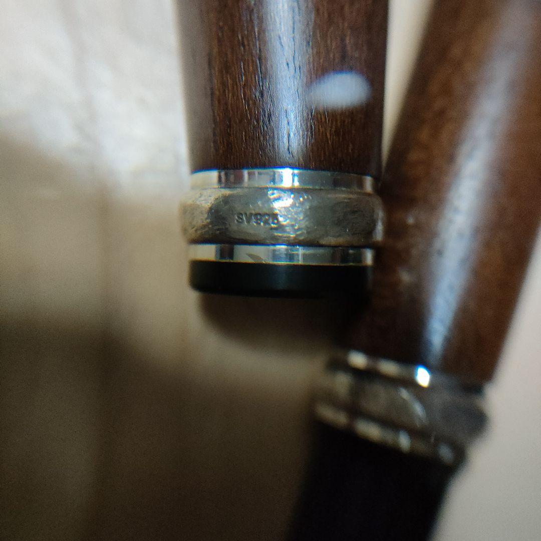 14金　木軸　ボック　シルバー　万年筆　fountain pen