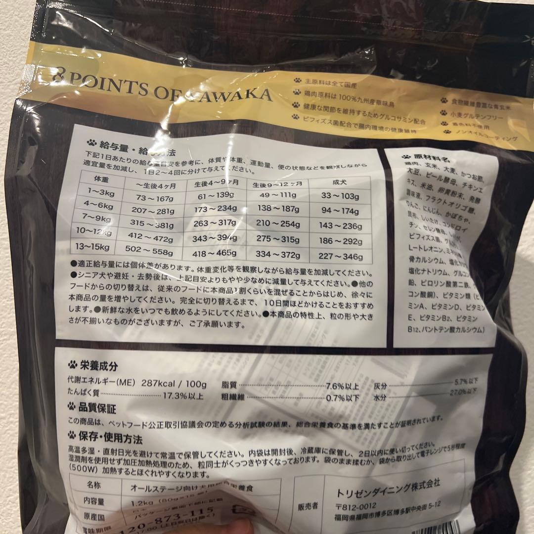 三つ分　やわか ドッグフード 1.2kg×3袋