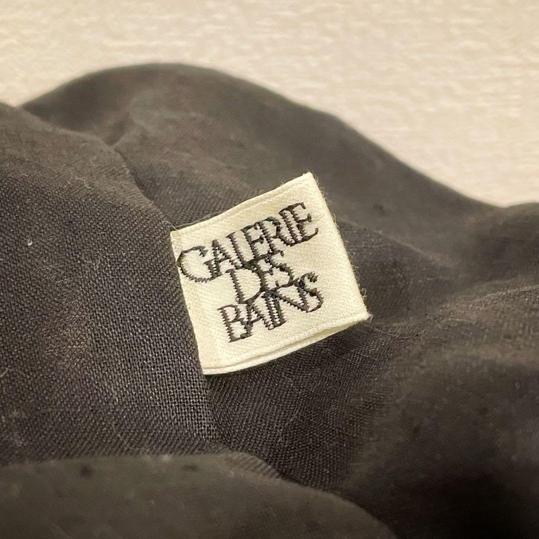 【美品】GALERIE DES BAINSかごバッグ ブラックラタン 巾着付き