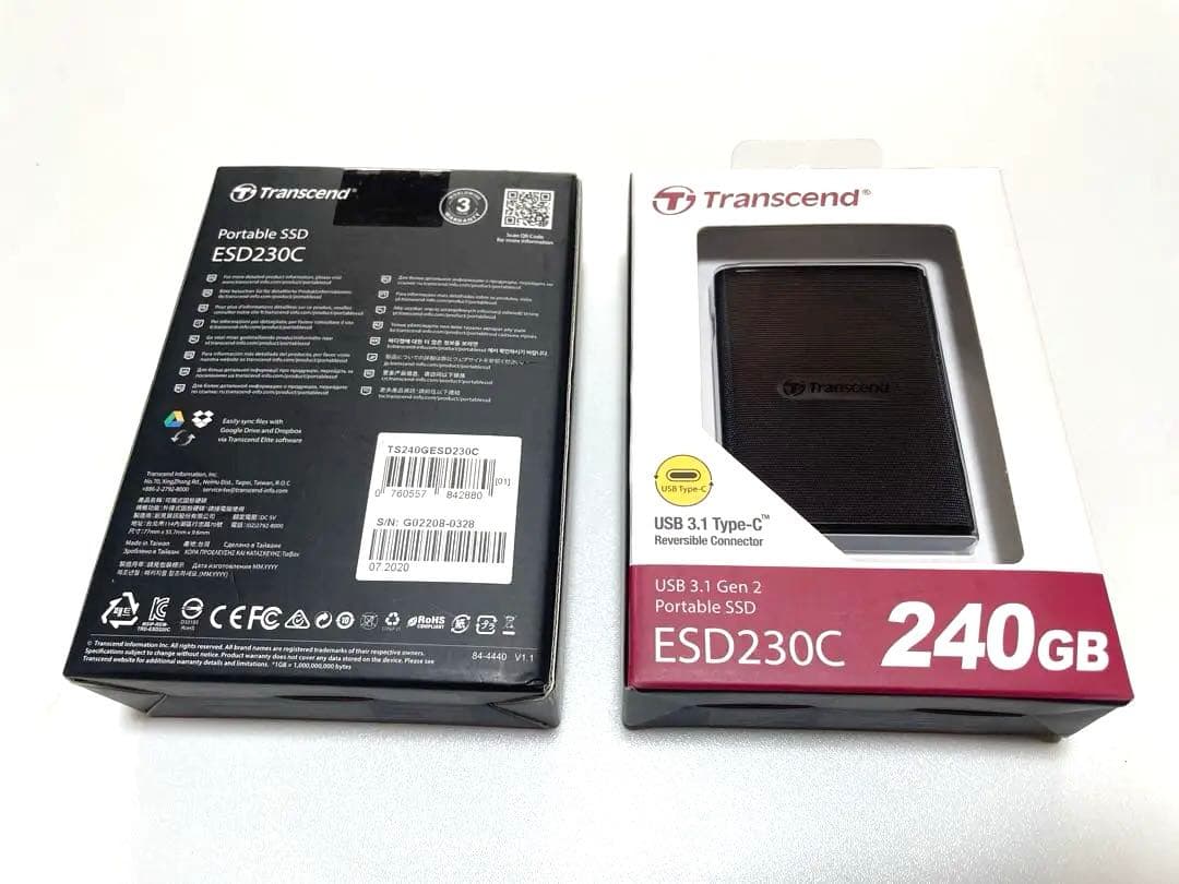 Transcend ESD230C 240GB ポータブルSSD新品未開封