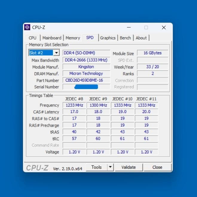 美品 DDR4 SODIMM 32GB(16GB×2) Kingston メモリ