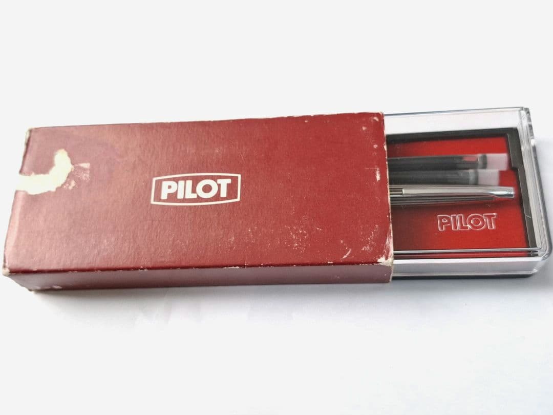 未使用級　極希少　PILOT　万年筆　μ　ミュー　ブラックストライプ　M　中字