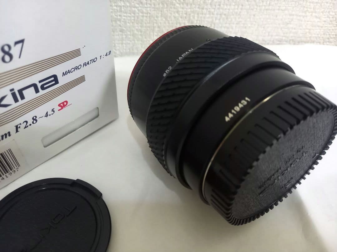 af28-70mm f2.8~4.5sd tokina　箱付説明書