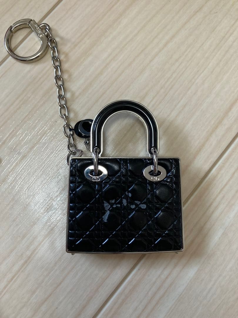 Dior チャーム　キーホルダー　レトロ　ミラー　レディディオール　リップ