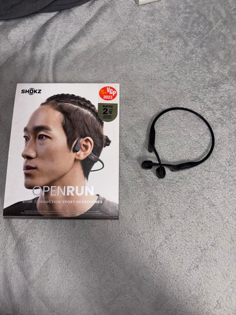 SHOKZ OPENRUN 骨伝導イヤホン ブラック 箱付き