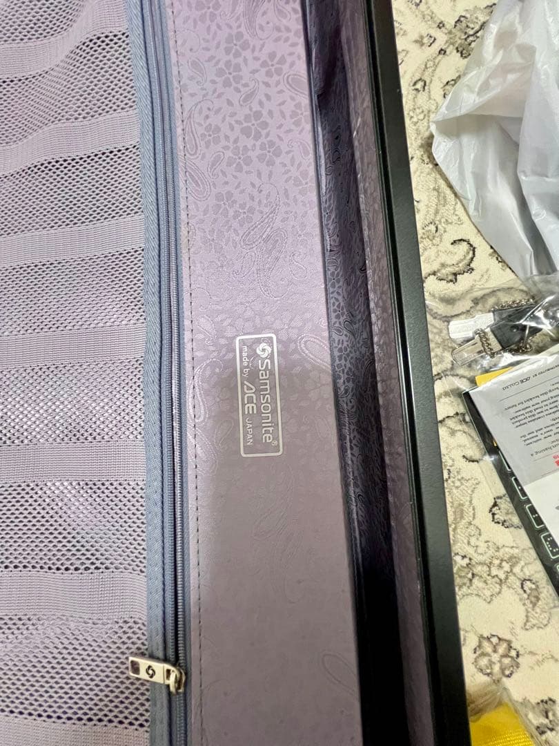 Samsonite 青いハードシェルキャリーケース