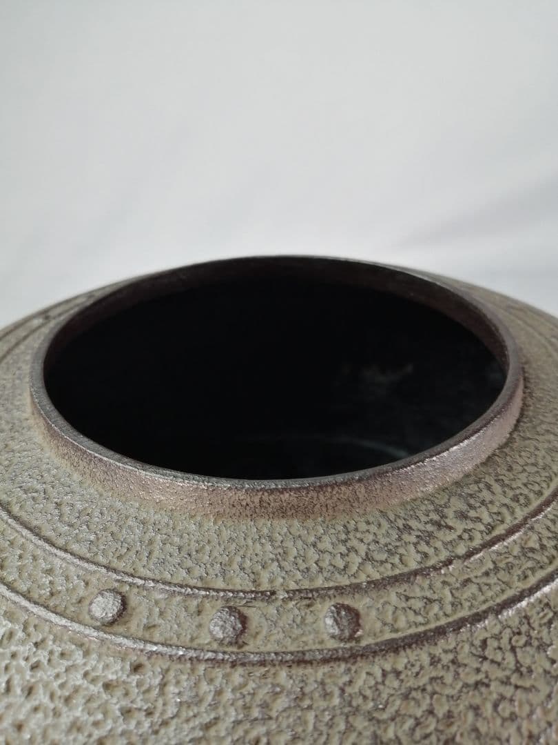 【茶道具】菊池政光造　万代屋釜　茶釜　釜356