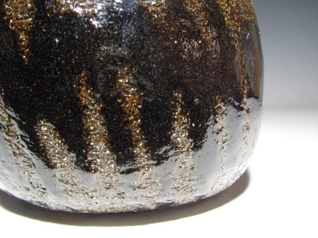 九代大樋長左衛門 光悦「村雨」写茶碗 二重箱 淡々斎・鵬雲斎花押 名碗！o574