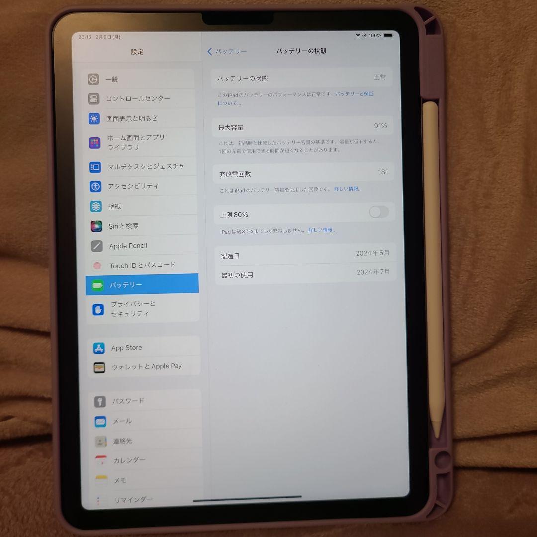 iPad Air 6 パープル と Pencil Pro まとめ売り