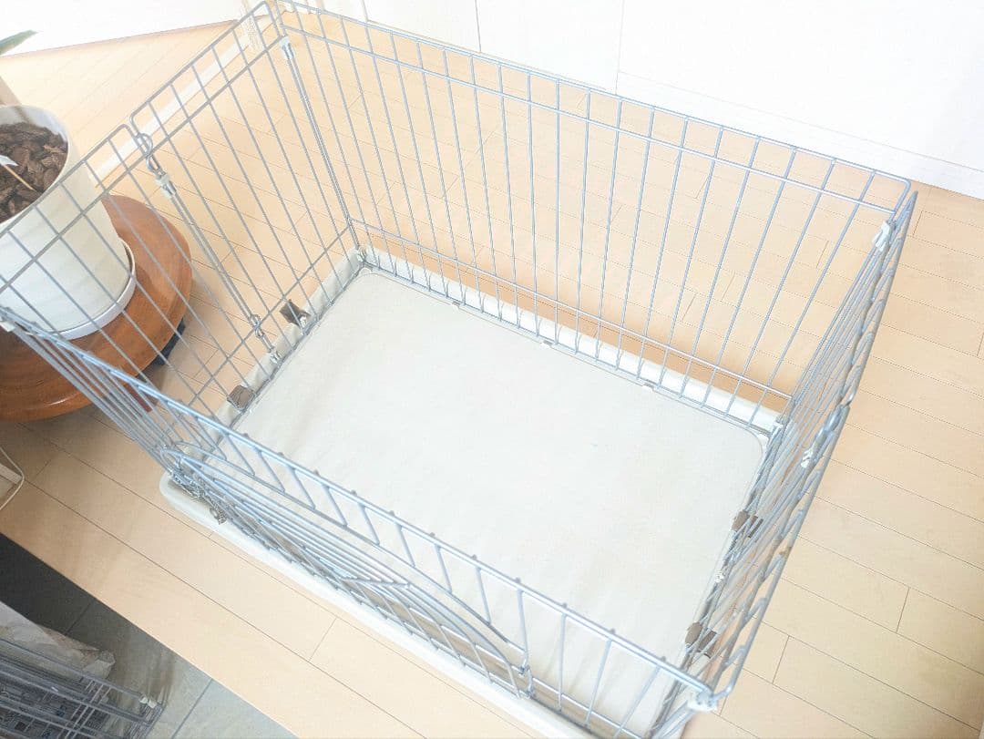 ペットゲージ小型～中型犬用　金属柵3点セット　 キャスター付き