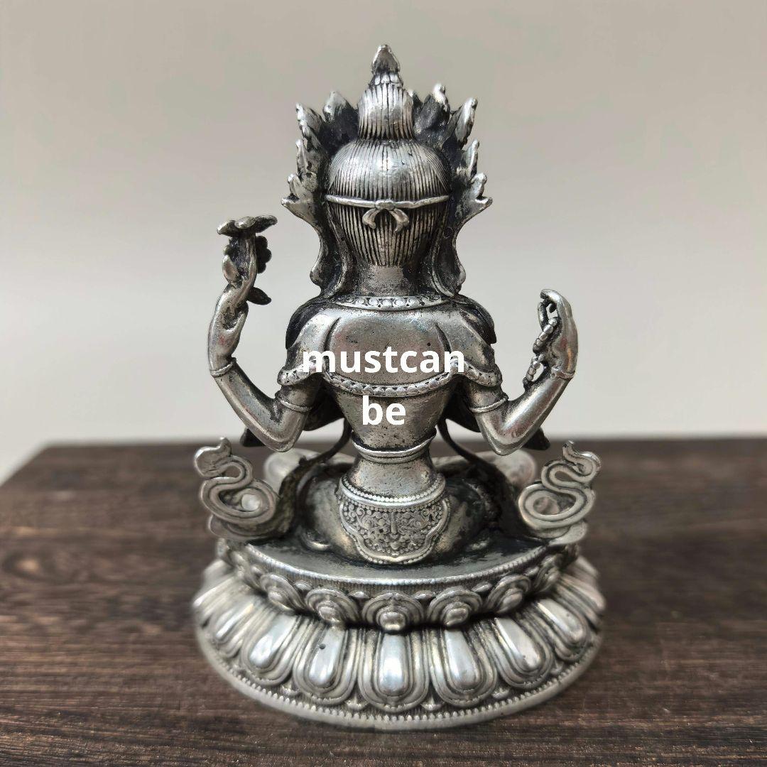 銅製 仏像 四臂観音菩薩像 仏教文化 工芸品 置物
