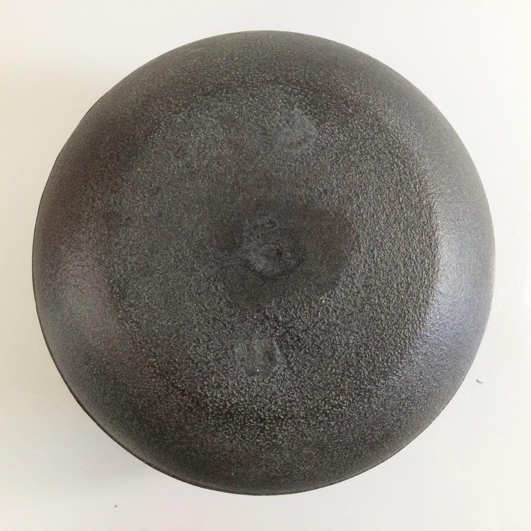 真形釜 茶釜 釜師菊地政光 銅蓋釜環付 茶道具 L342