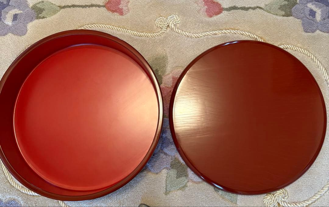 輪島塗　特大漆器　和食器　飯器　茶道具　小物入　直径33cm 小椋春政作　未使用