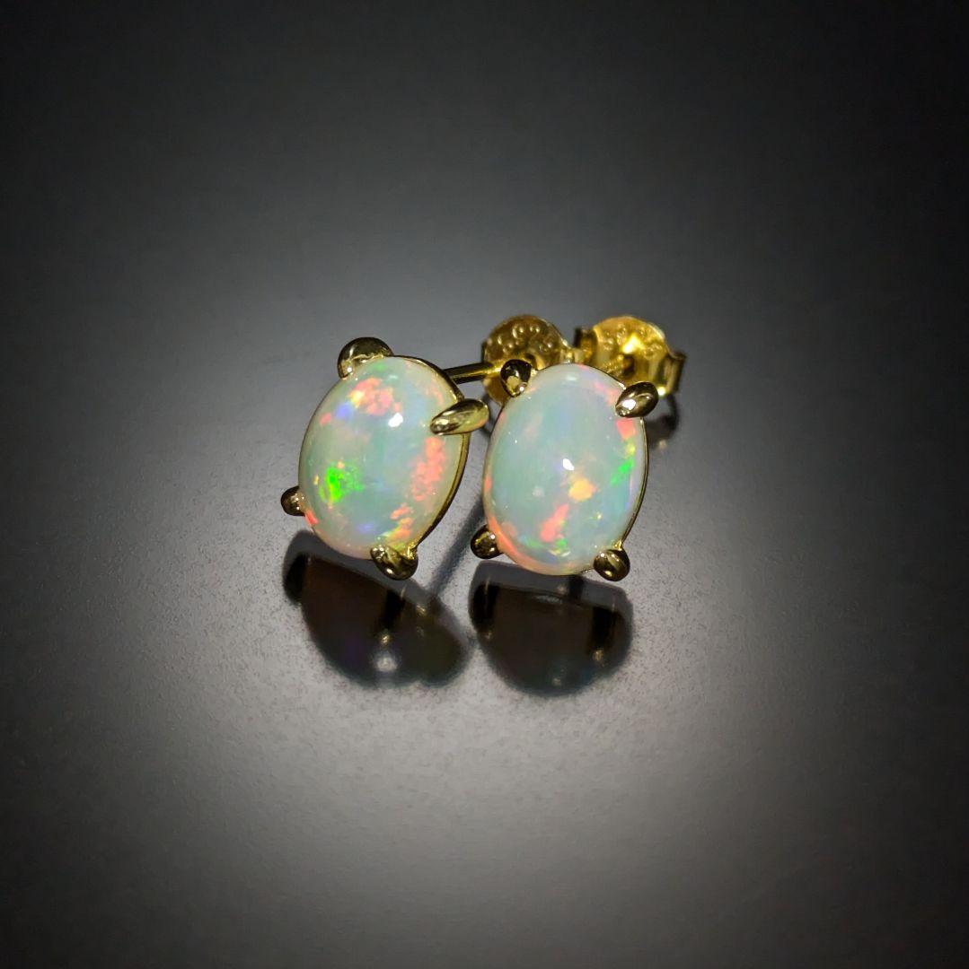 【637】エチオピアオパール ピアス