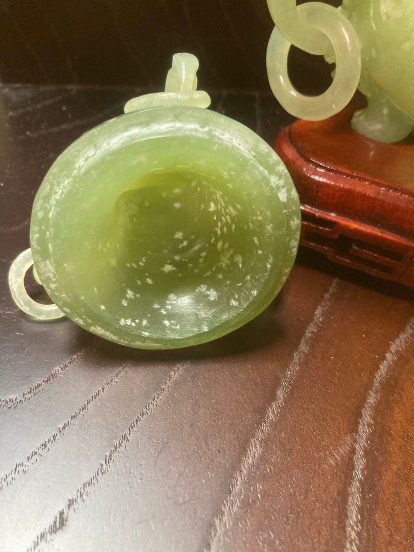 中国　香炉　岫玉　和田玉　玉石　彫刻　獅子